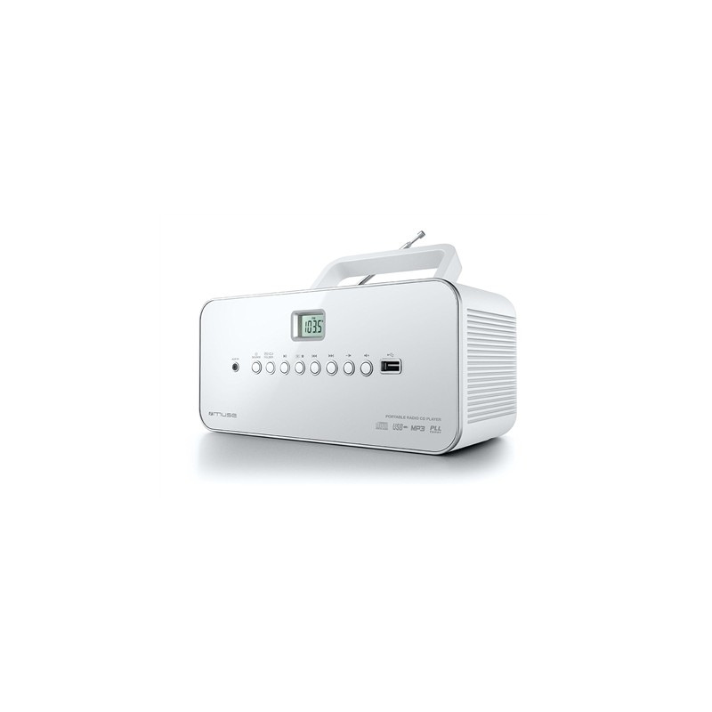 Muse | M-28RDW | Portable radio CD/MP3 Player with USB | White