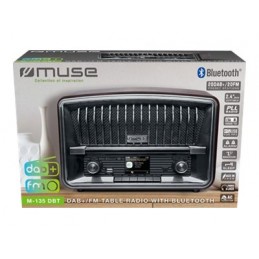 Muse | DAB+/FM Table Radio with Bluetooth | M-135 DBT | Alarm function | AUX in | Black