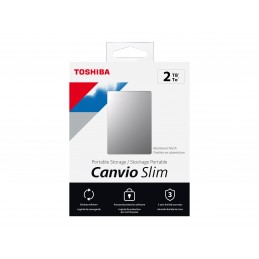 Canvio Slim | HDTD320ES3EA | 2000 GB | 2.5 " | USB 3.2 Gen1 | Silver