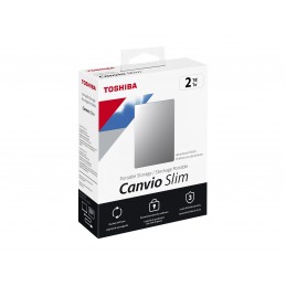 Canvio Slim | HDTD320ES3EA | 2000 GB | 2.5 " | USB 3.2 Gen1 | Silver