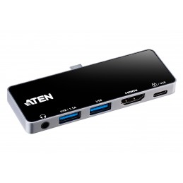 Aten UH3238 USB-C Travel Dock with Power Pass-Through | Aten | USB-C Travel Dock with Power Pass-Through | UH3238-AT | Dock