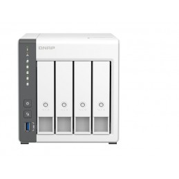 QNAP | 4 Bay ARM | TS-433-4G | Cortex-A55 | ARM 4-core | Processor frequency 2.0 GHz | 4 GB | On board (non-expandable)