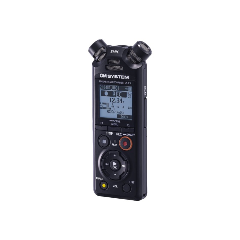 Olympus | Linear PCM Recorder | LS-P5 | Black | Microphone connection | MP3 playback | Rechargeable | FLAC / PCM (WAV) / MP3 | 5