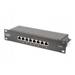 Digitus 10" Network Set, 6U cabinet, shelf, PDU, 8-port switch, CAT 6 patch panel, Grey | Digitus | Network Set | DN-10-SET-1 | 