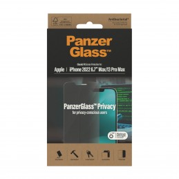 PanzerGlass | Screen protector | Apple | iPhone 14 Plus/13 Pro Max | Glass | Black | Classic Fit | Privacy