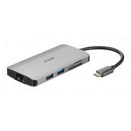 D-Link | 8-in-1 USB-C Hub with HDMI/Ethernet/Card Reader/Power Delivery | DUB-M810 | USB hub | USB Type-C