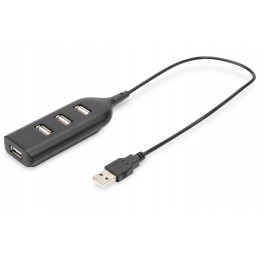 Digitus | USB 2.0 Hub, 4-Port, Bus Powered 4 X USB A/F AT Connected Cable | AB-50001-1 | USB 2.0 Hub