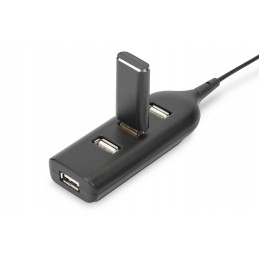 Digitus | USB 2.0 Hub, 4-Port, Bus Powered 4 X USB A/F AT Connected Cable | AB-50001-1 | USB 2.0 Hub