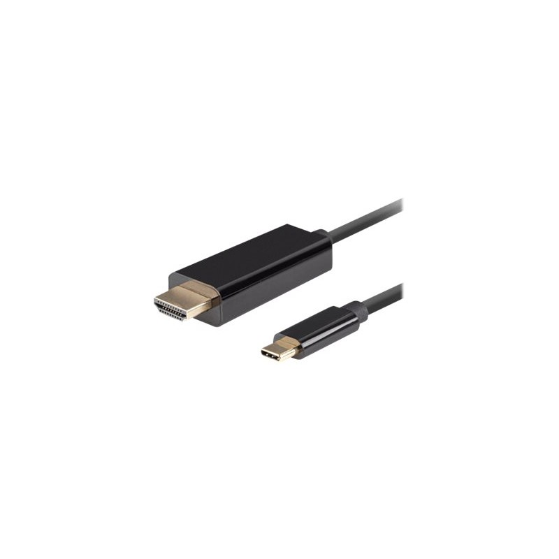 Lanberg USB-C to HDMI Cable, 1 m 4K/60Hz, Black | Lanberg | USB-C to HDMI Cable | Black | 1 m