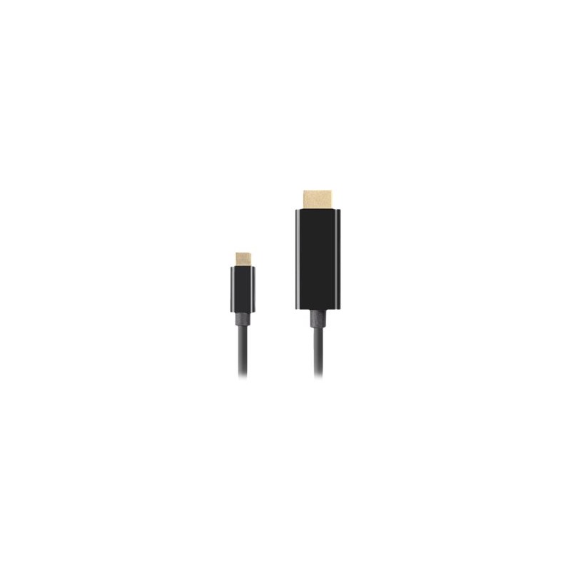 Lanberg USB-C to HDMI Cable, 3 m 4K/60Hz, Black | Lanberg | USB-C to HDMI Cable | Black | 3 m