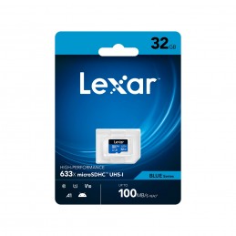 Lexar 64GB High-Performance 633x microSDHC UHS-I, up to 100MB/s read 20MB/s write | Lexar | Memory card | LMS0633064G-BNNNG | 64