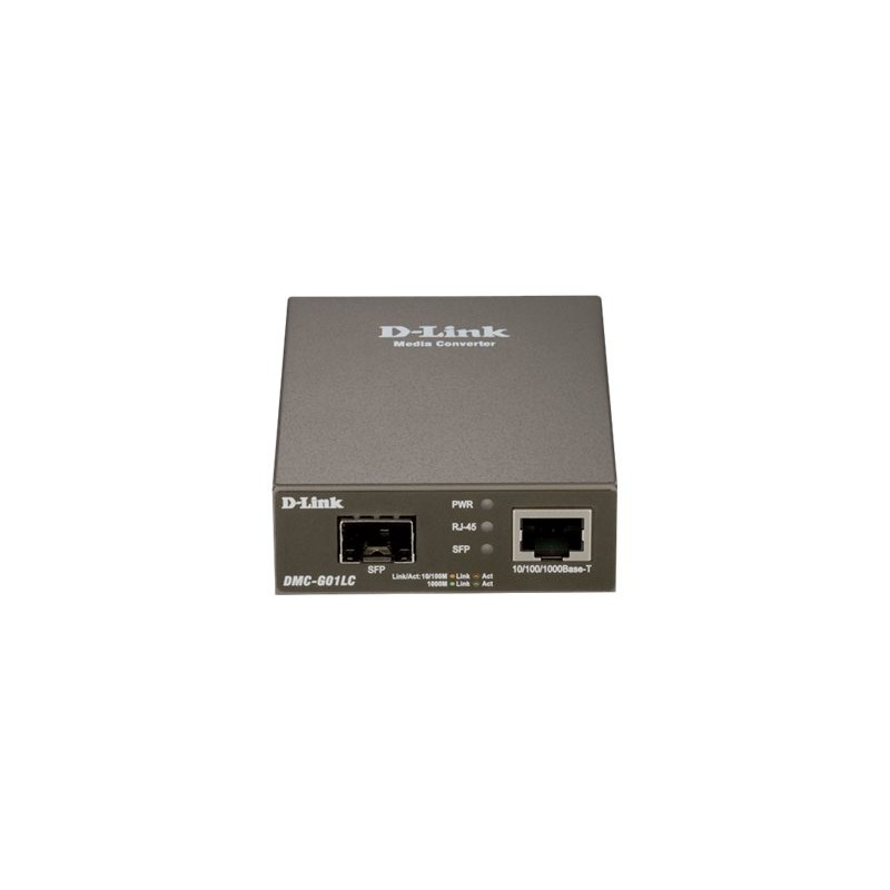 D-Link | 1000BaseT to SFP Standalone Media Converter | DMC-G01LC | Gigabit SFP port | 10/100/1000 Mbps port