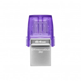 Kingston | DataTraveler | DT Micro Duo 3C | 64 GB | USB Type-C and Type-A | Purple