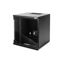 Digitus | Wall Mounting Cabinet | DN-10-06U-B | Black | IP protection class: IP20 Front door: Glass door, single opening Cabinet