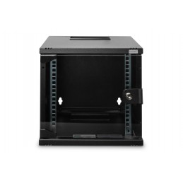 Digitus | Wall Mounting Cabinet | DN-10-06U-B | Black | IP protection class: IP20 Front door: Glass door, single opening Cabinet