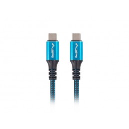 Lanberg | USB-C to USB-C Cable | Black/Blue | 0.5 m