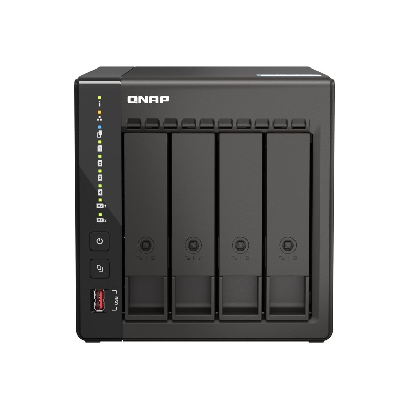 QNAP | 4-Bay desktop NAS | TS-453E-8G | Up to 4 HDD/SSD Hot-Swap | Intel Celeron | J6412 Quad-Core | Processor frequency 2.6 GHz