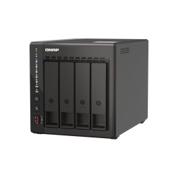 QNAP | 4-Bay desktop NAS | TS-453E-8G | Up to 4 HDD/SSD Hot-Swap | Intel Celeron | J6412 Quad-Core | Processor frequency 2.6 GHz