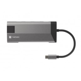 Natec | USB-C Multiport Adapter | NMP-1690 | Grey | USB Type-C | 0.15 m