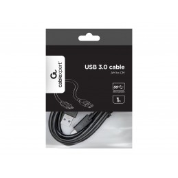 Cablexpert | 3 A | USB 3.0 AM to Type-C cable (AM/CM) | CCP-USB3-AMCM-1M | USB-A to USB-C USB 3 AM (male) | USB Type-C (male) | 