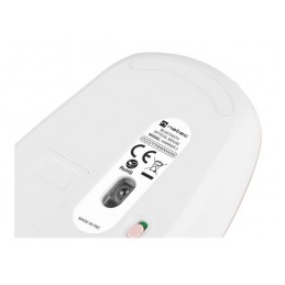 Natec | Mouse | Harrier 2 | Wireless | Bluetooth | White/Pink