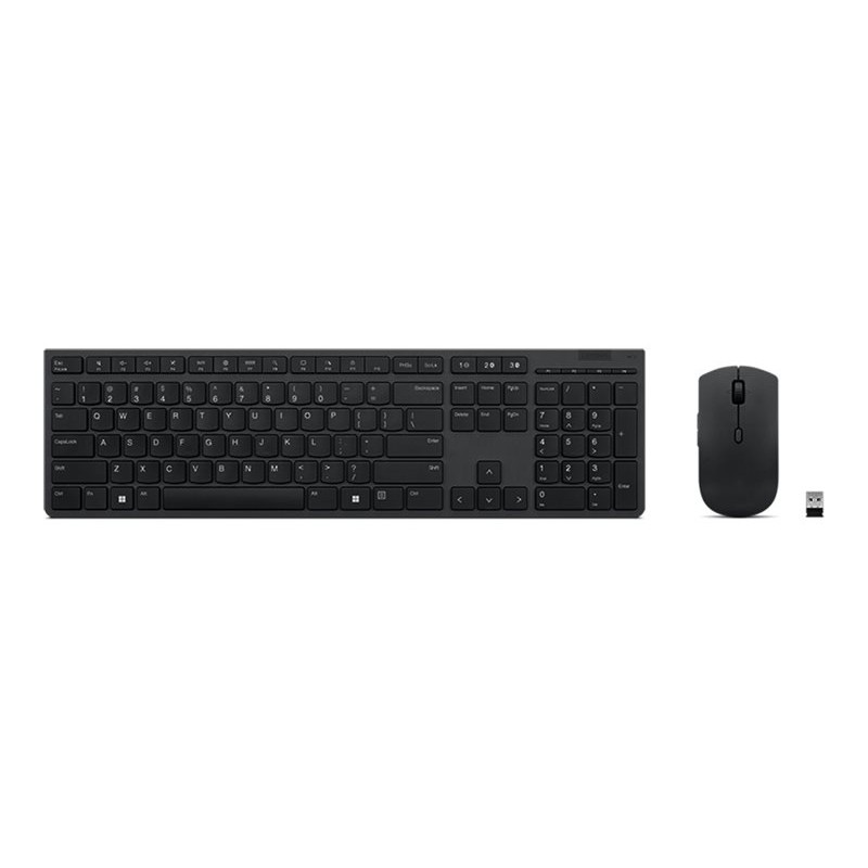 Lenovo | Professional Wireless Rechargeable Combo Keyboard and Mouse | Keyboard and Mouse Set | Wireless | Mouse included | US |