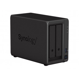 Synology DS723+ 2-bay/AMD Ryzen R1600/2-core 2.6 (base)/3.1 (turbo) GHz/2GB DDR4/2 x 3.5"xHot swap/2x1GbE/1xUSB3.2/eSATA/RAID 0,