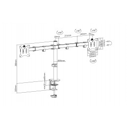 Digitus | Desk Mount | Swivel, Height adjustment | 15-32 " | Maximum weight (capacity) 8 kg | Black