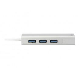 Digitus | 3-port USB Hub and Gigabit LAN adapter | DA-70250-1 | USB Hub