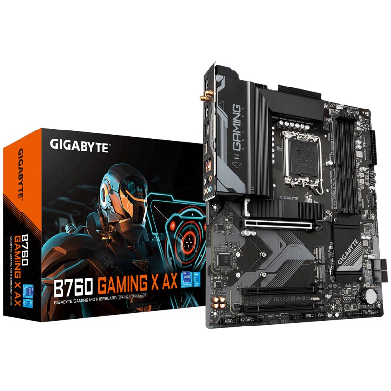 Gigabyte | B760 GAMING X AX 1.1 M/B | Processor family Intel | Processor socket LGA1700 | DDR5 DIMM | Memory slots 4 | Supported