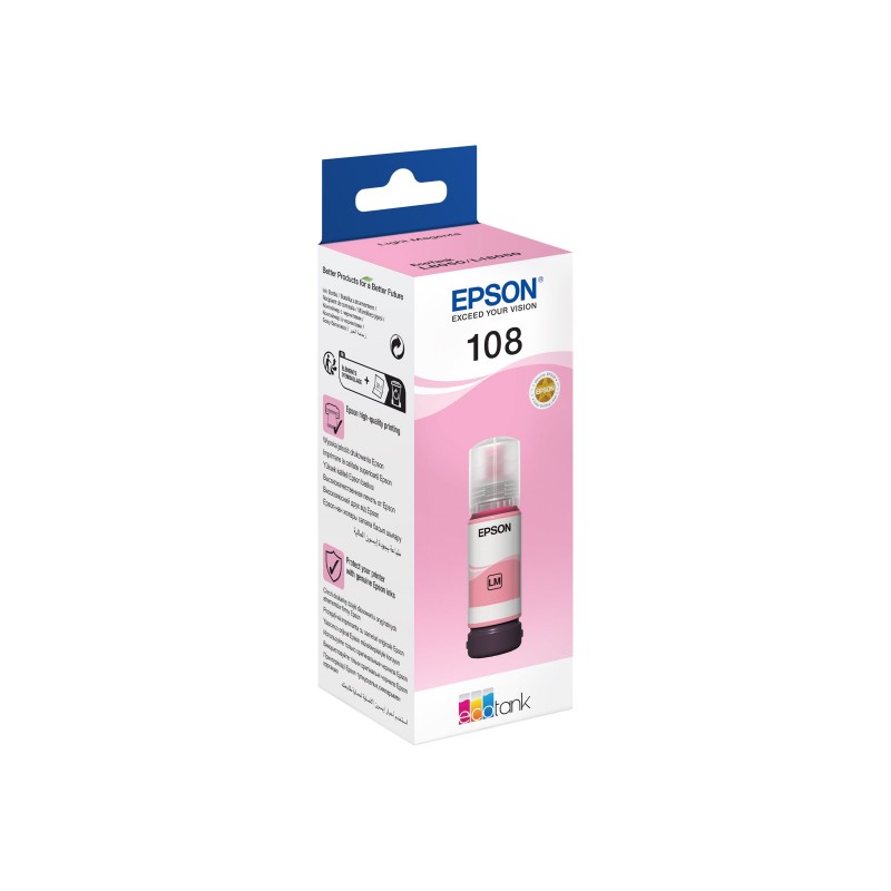 Epson 108 EcoTank | Ink Bottle | Light Magenta