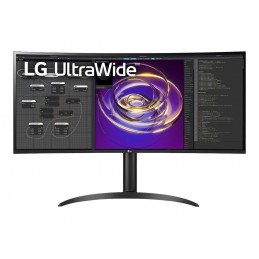 LG | Curved Monitor | 34WP85CP-B | 34 " | IPS | QHD | 21:9 | 60 Hz | 5 ms | 3440 x 1440 | 300 cd/m | HDMI ports quantity 2 | Bla