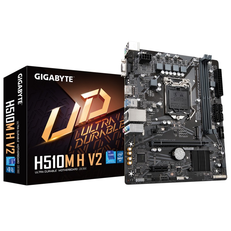 Gigabyte | H510M H V2 1.0 M/B | Processor family Intel | Processor socket LGA1200 | DDR4 DIMM | Memory slots 2 | Supported hard 