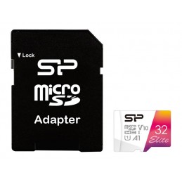 Silicon Power | microSDHC UHS-I Memory Card | Elite | 32 GB | microSDHC/SDXC | Flash memory class 10