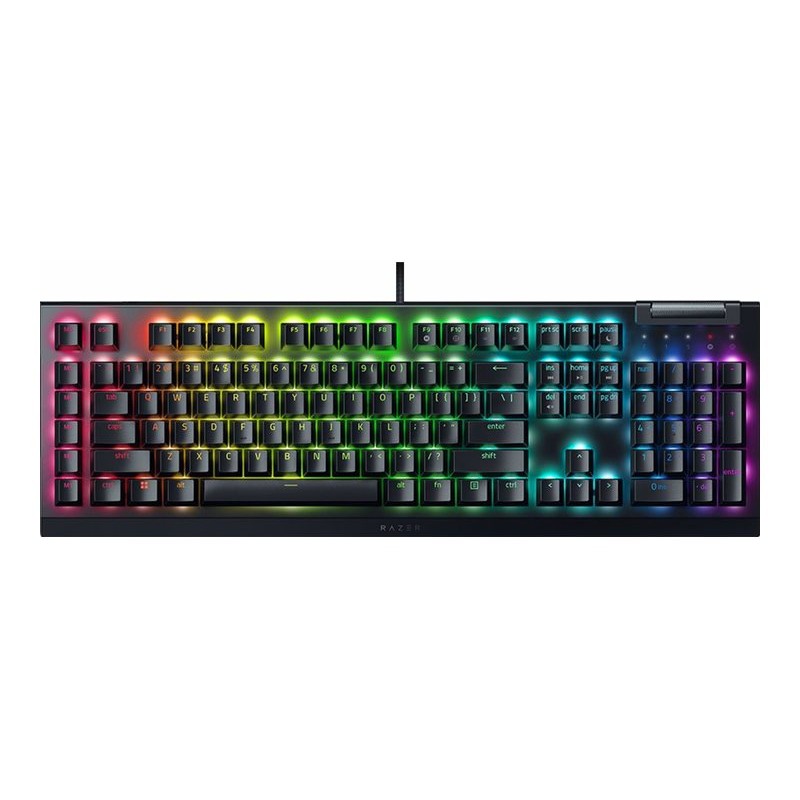 Razer | Mechanical Gaming Keyboard | BlackWidow V4 X | Black | Mechanical Gaming Keyboard | Wired | US | N/A g | Green Mechanica