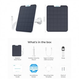 Reolink | Solar Panel | SP2-W | IP65 | White