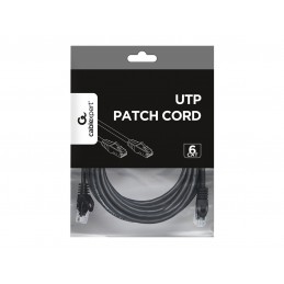 UTP Cat6 | Patch cord | PVC AWG 26 (7 x 0.15 mm wire) | Black | 5 m