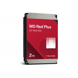 Western Digital | Red Plus NAS Hard Drive | WD20EFPX | 5400 RPM | 2000 GB | 64 MB