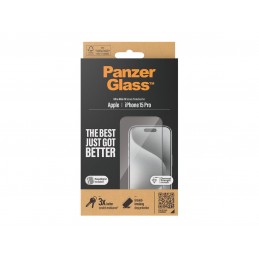 PanzerGlass | Screen protector | Apple | iPhone 15 Pro | Glass | Clear | Easy installation Fingerprint resistant Anti-yellowing 