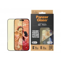 PanzerGlass | Screen protector | Apple | iPhone 15 | Glass | Clear | Ultra-Wide Fit Easy installation Fingerprint resistant Anti