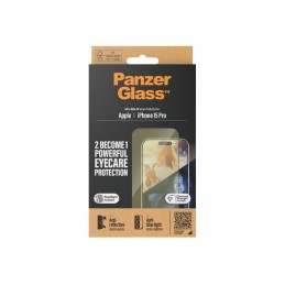 PanzerGlass | Screen protector | Apple | iPhone 15 Pro | Glass | Clear | Ultra-Wide Fit Easy installation Fingerprint resistant 