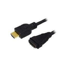 Logilink | HDMI Cable Type A Male - HDMI Type A Female | Black | HDMI Type A Female | HDMI Type A Male | HDMI to HDMI | 2 m