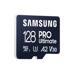 Samsung | MicroSD Card | PRO Ultimate | 128 GB | microSDXC Memory Card | Flash memory class U3, V30, A2 | SD adapter