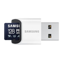 Samsung | MicroSD Card with Card Reader | PRO Ultimate | 128 GB | microSDXC Memory Card | Flash memory class U3, V30, A2