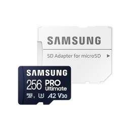 Samsung | MicroSD Card | PRO Ultimate | 256 GB | microSDXC Memory Card | Flash memory class U3, V30, A2 | SD adapter