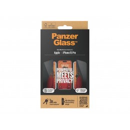 PanzerGlass | Screen protector | Apple | iPhone 15 Pro | Glass | Black | Ultra-Wide Fit w. EasyAligner