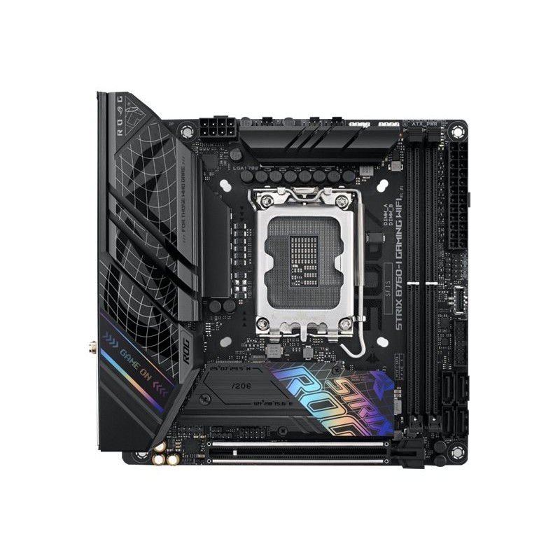 Asus | ROG STRIX B760-I GAMING WIFI | Processor family Intel | Processor socket LGA1700 | DDR5 SDRAM | Supported hard disk drive