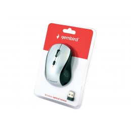 Gembird | Optical Mouse | MUSW-4B-02-BS | Wireless | USB | Black/silver