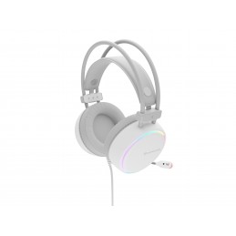 Genesis | On-Ear Gaming Headset | Neon 613 | Built-in microphone | 3.5 mm, USB Type-A | White