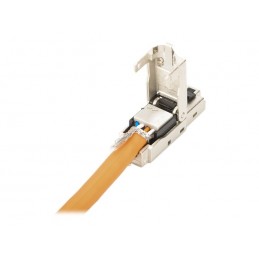 CAT 6A Field Termination Plug, STP with dust cap, Bend relief | DN-93631